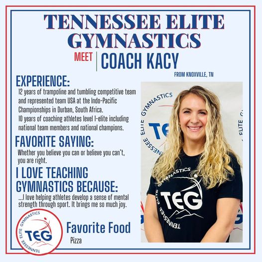 Kacy - Tennessee Elite Gymnastics Staff