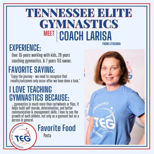Larisa - Tennessee Elite Gymnastics Staff